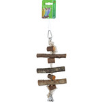 Boon Boon vogelspeelgoed klos hout 7x met touw en bel, 33 cm.