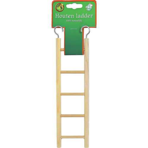 Boon Boon vogelspeelgoed ladder hout 5 traps, 22 cm.