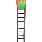 Boon Boon vogelspeelgoed ladder hout Natural 9 traps, 45 cm.