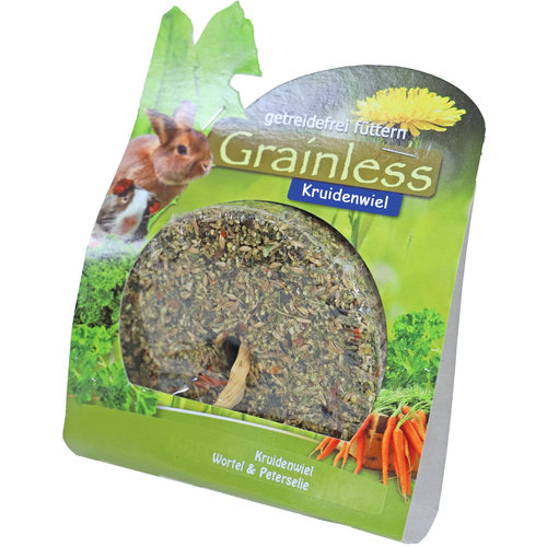 JR Farm JR Farm knaagdier Grainless kruidenwiel wortel/peterselie, 140 gram. 16298