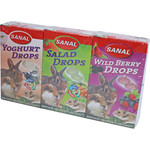 Sanal Sanal knaagdier 3 pak, yoghurt, carrot, wild berry drops.
