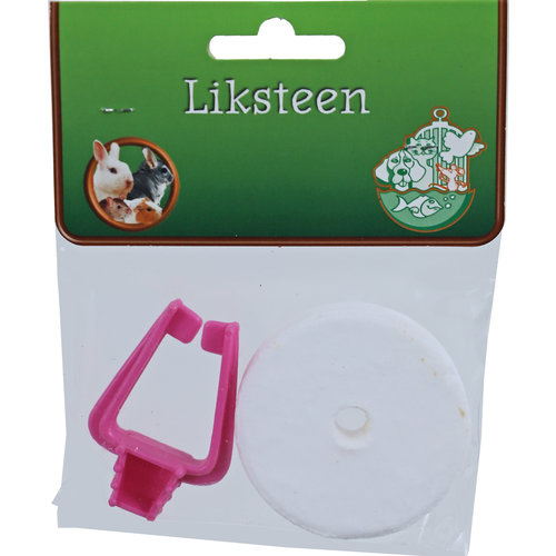 Boon Boon liksteen met plastic houder voor knaagdier en/of konijn.