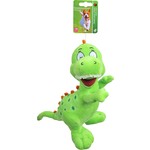 Boon hondenspeelgoed pluche dino groen, 25 cm met piep.