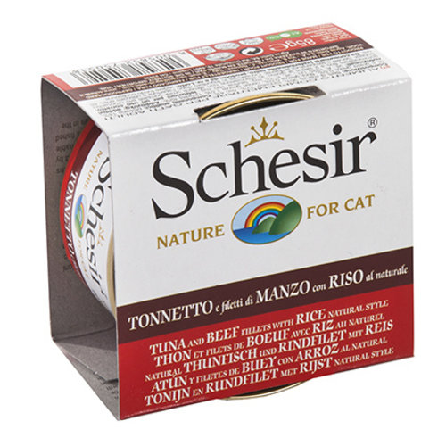 Schesir Schesir Cat Nat. Brine Rice Tuna & Beef 85 gr.
