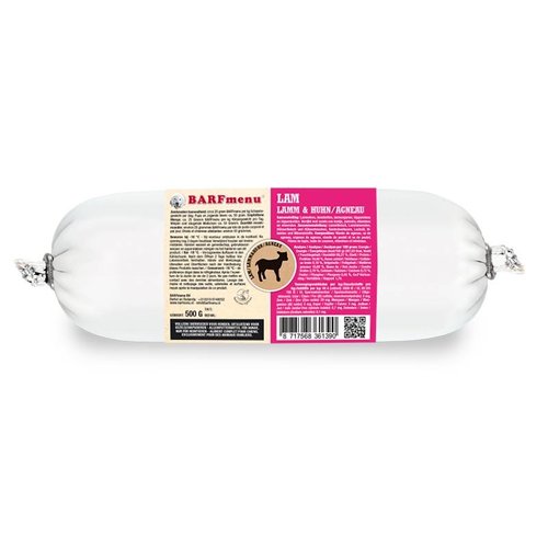 BARFmenu BARFmenu Hond Lam 500 gr.