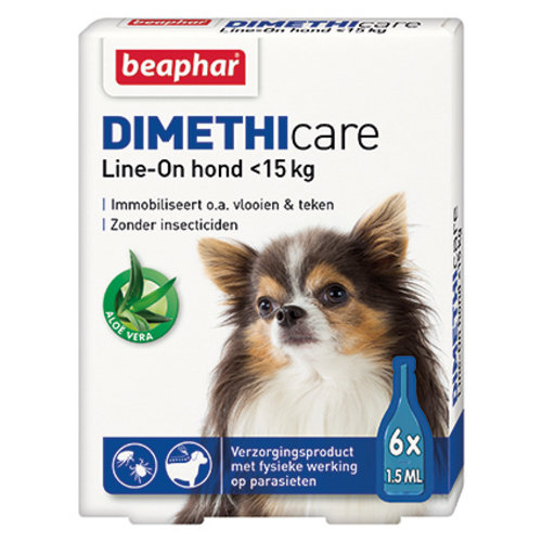 Dimethicare Dimethicare Line-on hond tot 15 kilo 6 pip. tot 15 kilo