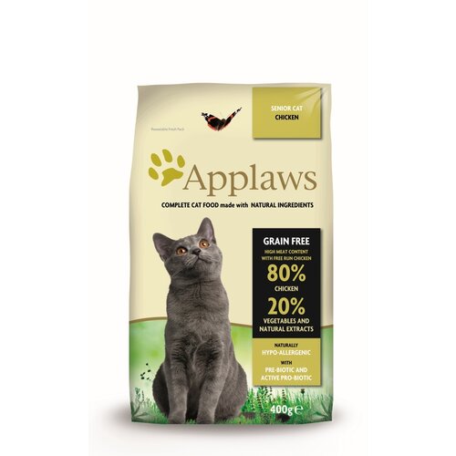 Applaws Hond & Kat Applaws Senior Cat brokjes.   400 gr.