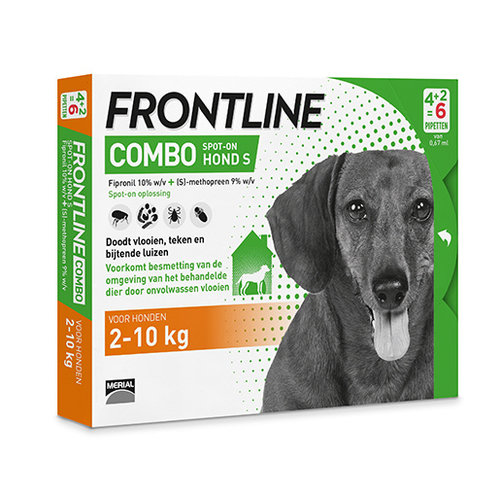 Frontline Frontline COMBO Dog S 4+2 Pipet 1 st. 2-10 kg