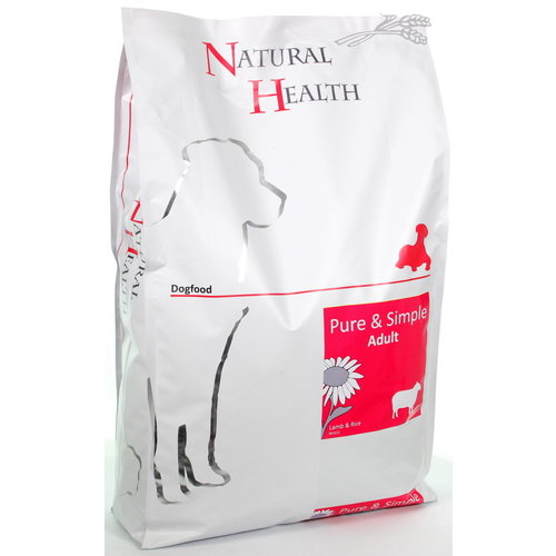 Natural Health Voer NH Dog Lamb & Rice Adult 7,5 kg.