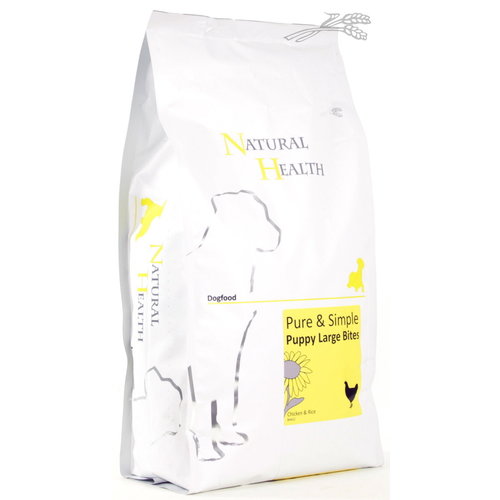 Natural Health Voer NH Dog Chicken & Rice Puppy Large bite  2,5 kg. Large Bite