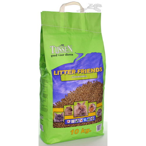Tijssen goed voor dieren Litter Friends stro korrel 10 kg 20 ltr.