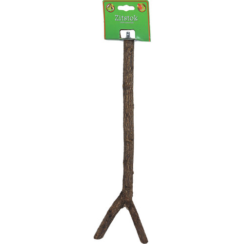 Boon zitstok met schroefdraad hout, 40 cm.