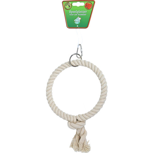 Boon Boon vogelspeelgoed touwring katoen klein 1-rings, Ø 13 cm.
