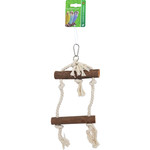 Boon Boon vogelspeelgoed touwladder hout 2-traps, 27 cm.