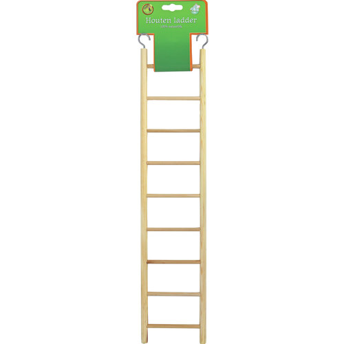 Boon Boon vogelspeelgoed ladder hout 9 traps, 45 cm.