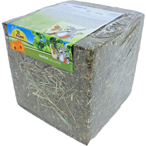 JR Farm JR Farm knaagdier hooiblok met bloemen, 450 gram. 19740