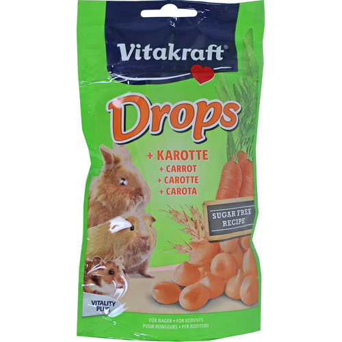 Vitakraft Vitakraft knaagdier worteldrops, 75 gram.