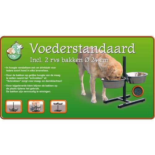 Boon H-standaard met RVS bakken, 24 cm.