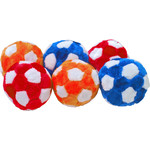 Boon hondenspeelgoed pluche voetbal met piep 12,5 cm, assorti.