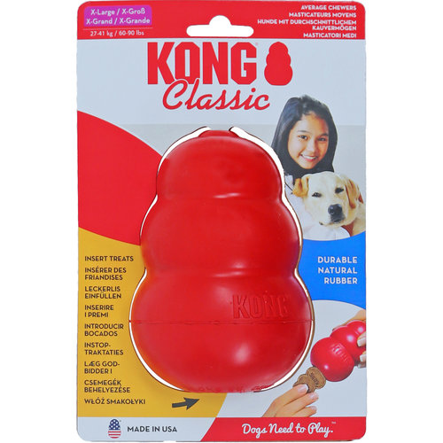 Kong Kong hond Classic rubber extra large, rood.