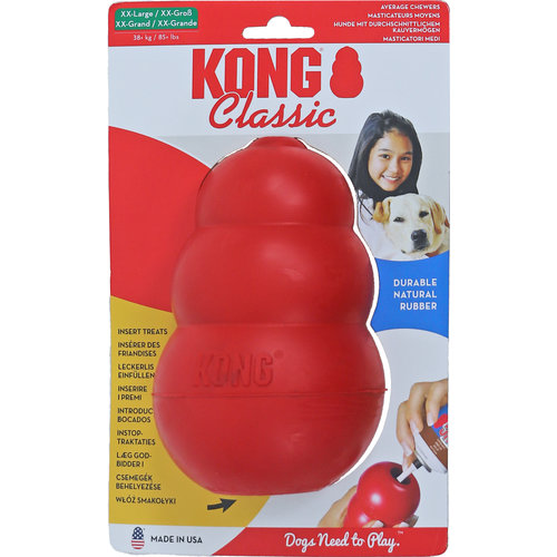 Kong Kong hond Classic rubber extra extra large, rood.