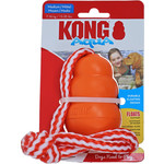 Kong Kong hond Aqua met touw, medium.