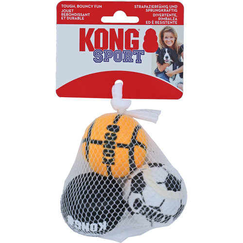 Kong Kong hond Sport sportballen, small net a 3 stuks.