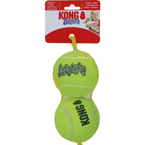 Kong Kong hond Squeakair met piep large, net à 2 tennisballen.