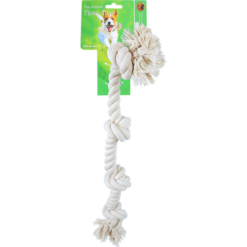 Boon floss-toy wit, 4-knoop.