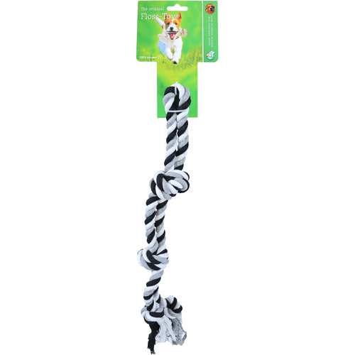 Boon floss-toy halter zwart/wit, small.