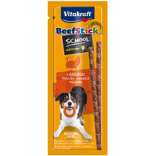 Vitakraft Vitakraft hond Beef-Stick School pocket gevogelte a 10 stuks, 20 gram.