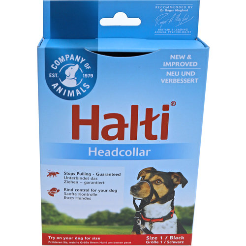 Company of Animals Halti headcollar nr. 1, zwart.