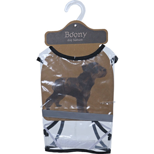 Boony Dog Fashion Boony Dog fashion honden regenjas transparant met reflectie, 20 cm.