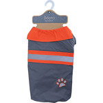 Boony Dog Fashion Boony Dog fashion honden regenjas Safety met reflectie grijs/oranje, 40 cm.
