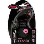 Flexi flexi rollijn CLASSIC cord XS zwart, 3 meter.