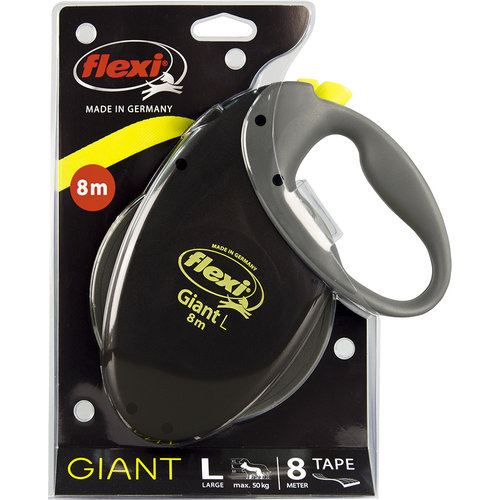 Flexi flexi rollijn GIANT tape L geel, 8 meter.