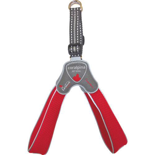 Coralpina Coralpina harness Cinquetorri rood, maat 4. C100RD040