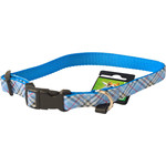 Boon Dog fashion Boon Dog fashion nylon/PVC halsband verstelbaar 15 mm x 25-40 cm, Caledonia blauw.