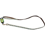 Boon Dog fashion Boon Dog fashion nylon/PU lijn 15 mm x 130 cm, 'Glow' bruin.
