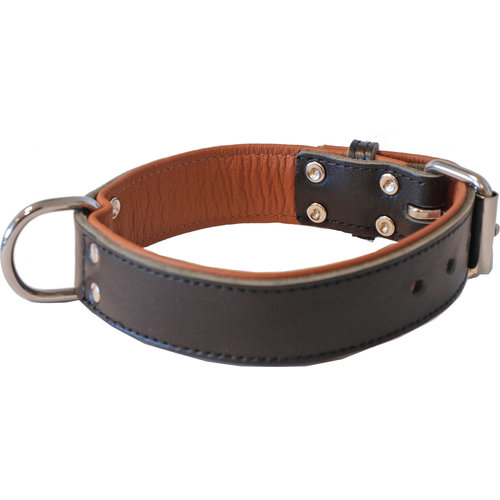Boon Dog fashion Boon Dog fashion halsband breed luxe, 30 mm/40 cm, donkerbruin.