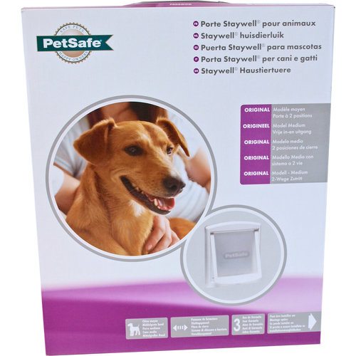 PetSafe PetSafe medium huisdierendeur 740, wit/transparant.