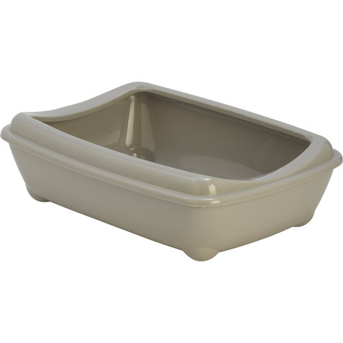 Moderna Moderna plastic kittenbak met rand 42 cm, warmgrijs.