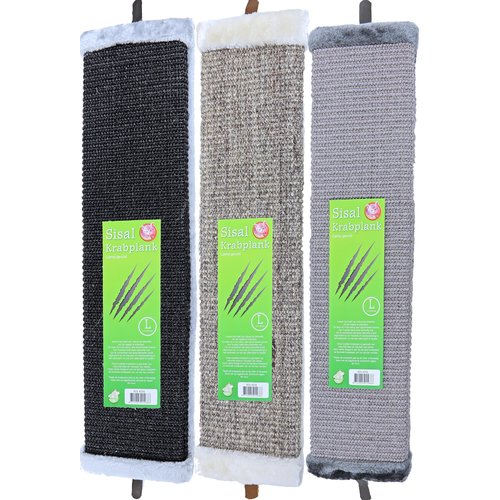 Boon krabplank sisal met pluche en catnip L, 14x63 cm.