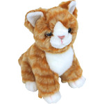 Boony "Natural Decoration" Boony Natural Decoration kitten pluche zittend rood/bruin, 20 cm.