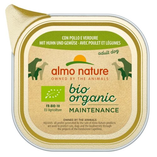 Almo Nature AN Daily Bio Dog Kip &Groenten 100 gr.