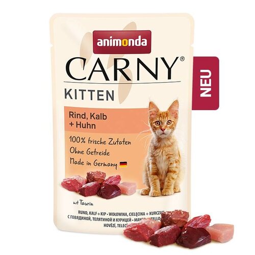Carny Carny Pouch Kitten Rund/Kalf & Kip 85 gr.