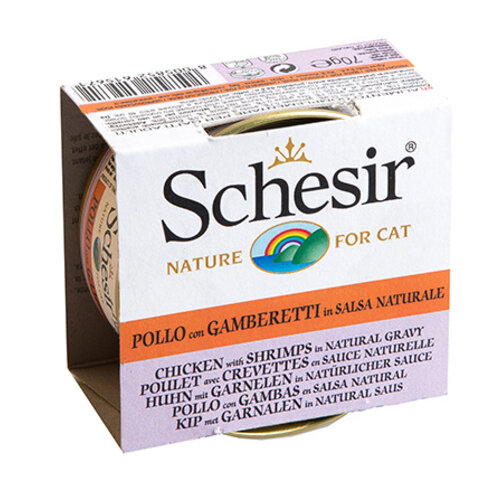 Schesir Schesir Cat Broth Nat. Chicken & Shrimps 70 gr.