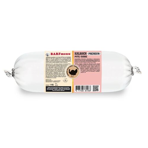 BARFmenu BARFmenu Hond Premium Kalkoen 1 kg.