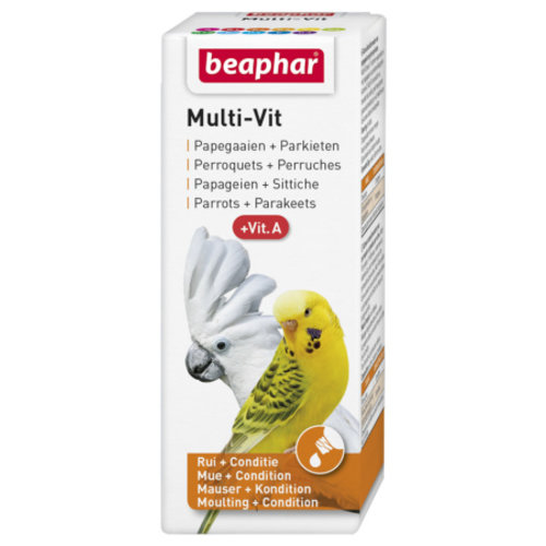 Beaphar Multi-Vit Papegaaien en Parkieten 50 ml.