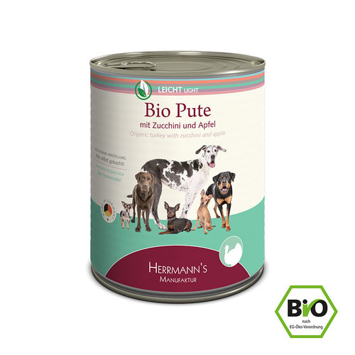 Herrmanns Bio Hond & Kat Herrmanns BIO Light Kalkoen Blik 800 gr.